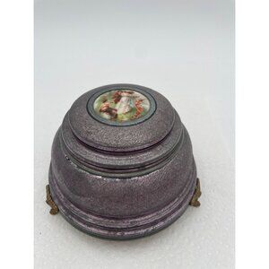 Victorian Style Music Box With Cherub & Couple Scene